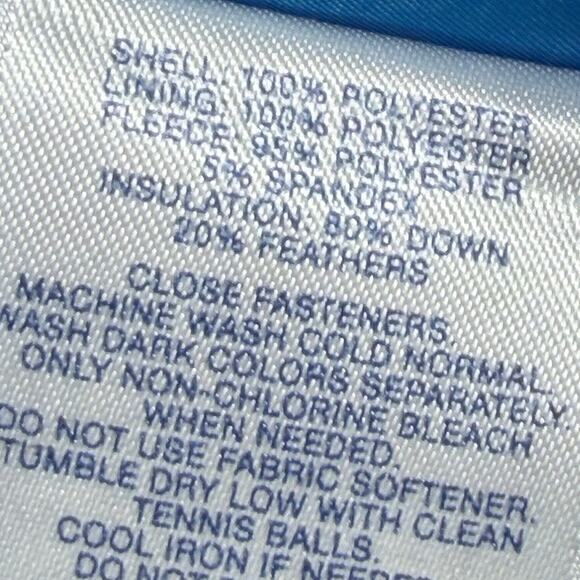 Lands’ End Women’s L Blue 80% Down Fill Lightweight Puffer Vest Zip Front Warm - Picture 4 of 7